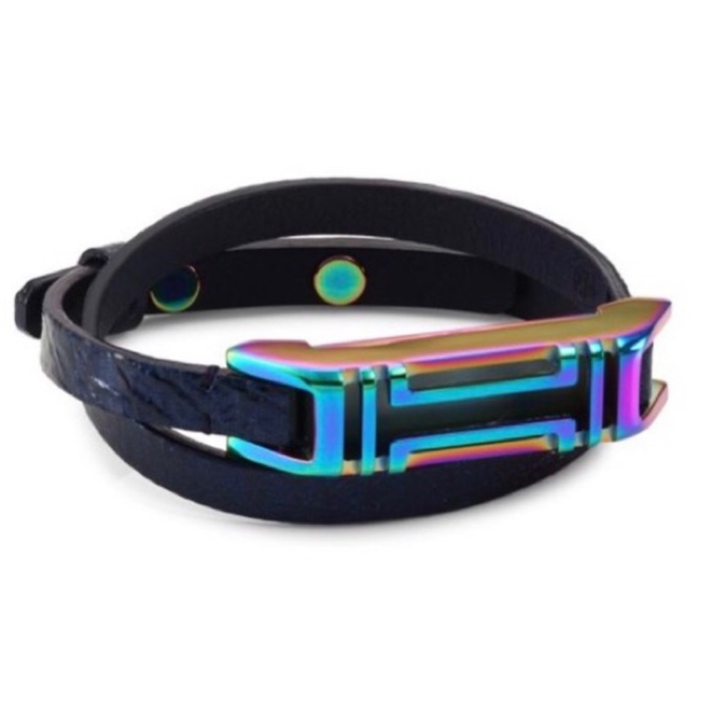 Tory Burch Fitbit double wrap leather bracelet